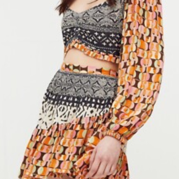 Free People Dresses & Skirts - Free People Multicolor Skirt Set boho cruise vacation beach